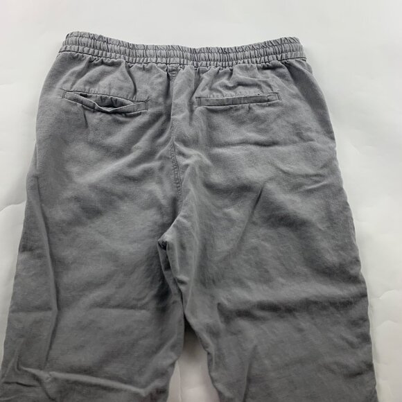 J. Crew Point Sur Gray Clay Linen Blend Pull On Ankle Pant S - Picture 7 of 7